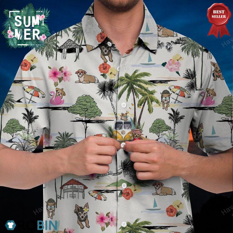 Chorkie Hawaiian Shirt Hawaii Beach Retro