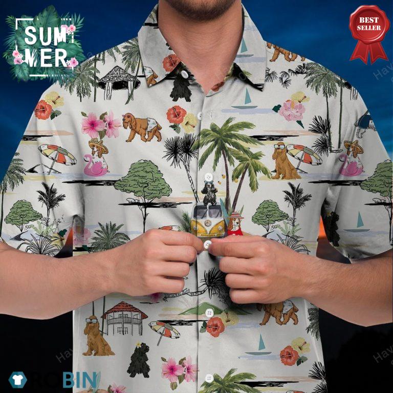 Cocker Spaniel Hawaiian Shirt Hawaii Beach Retro