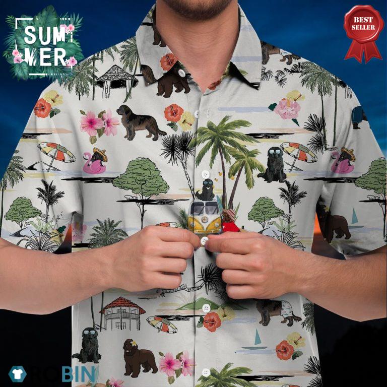 Newfoundland Hawaiian Shirt Hawaii Beach Retro