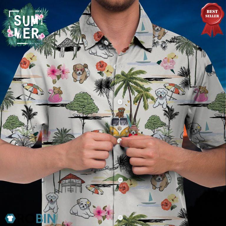 Maltipoo Hawaiian Shirt Hawaii Beach Retro