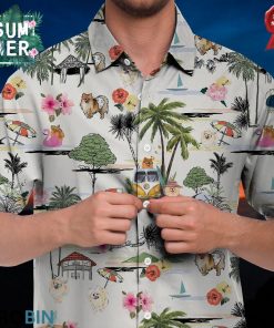 German Spitz Hawaiian Shirt Hawaii Beach Retro