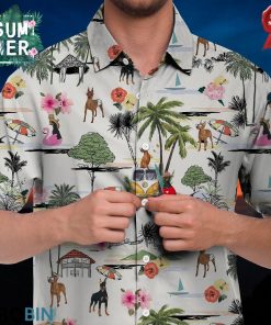 German Pinscher Hawaiian Shirt Hawaii Beach Retro