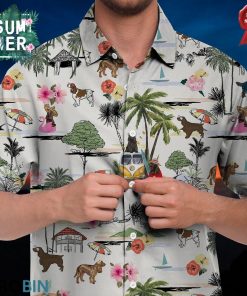 Field Spaniel Hawaiian Shirt Hawaii Beach Retro