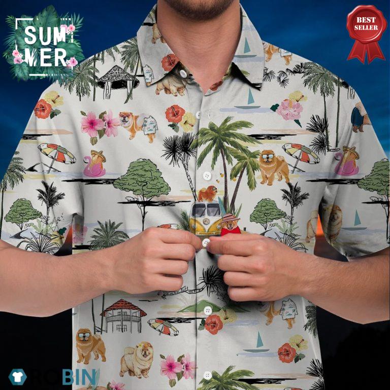 Chow Chow Hawaiian Shirt Hawaii Beach Retro