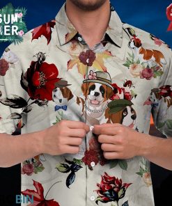 St Bernard Hawaiian Shirt, Beach Shirt