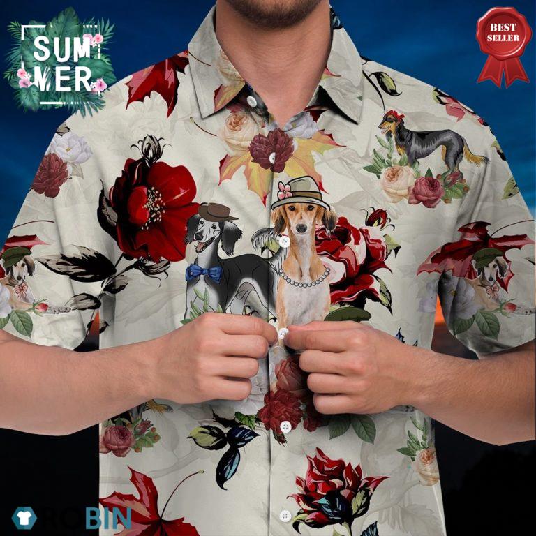 Saluki Hawaiian Shirt, Summer Beach Shirt