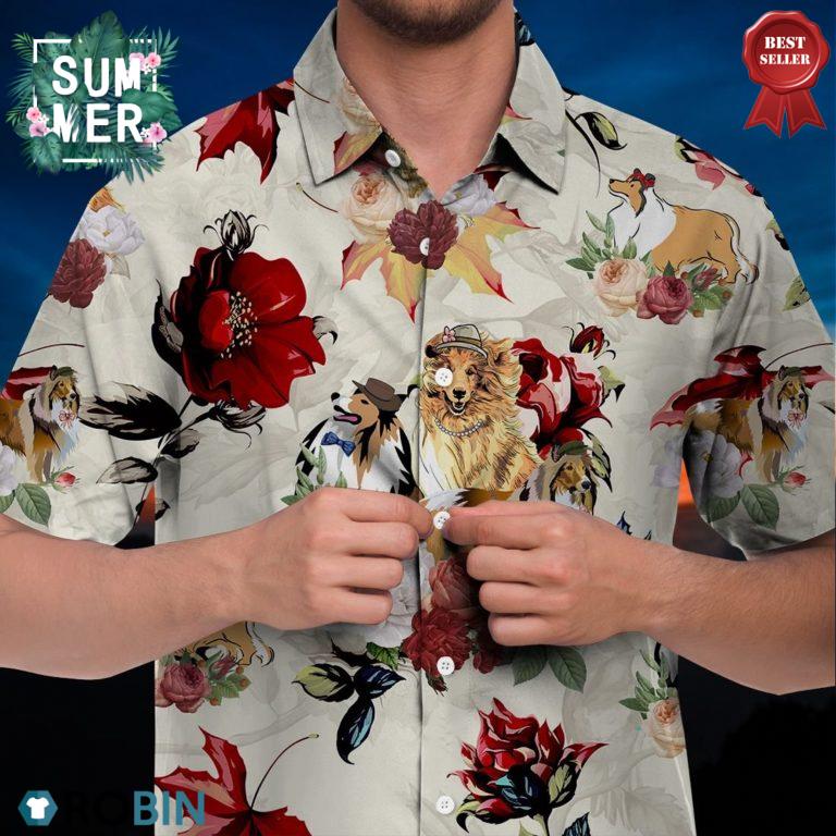 Rough Collie Hawaiian Shirt, Aloha Shirt