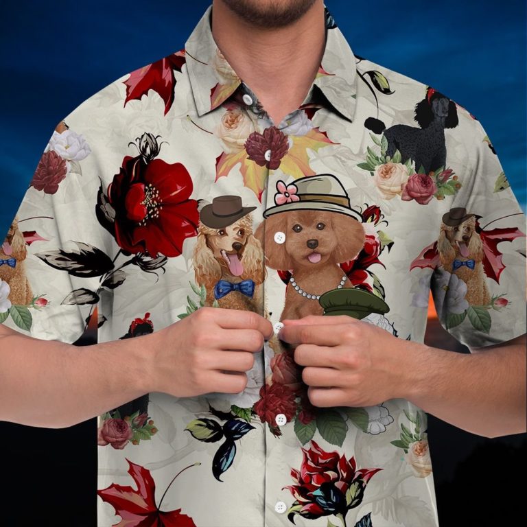 Poodle Hawaiian Shirt, Aloha Shirt
