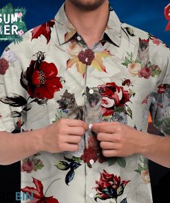 Norwegian Elkhound Hawaiian Shirt Norwegian Elkhound Hawaiian Shirt