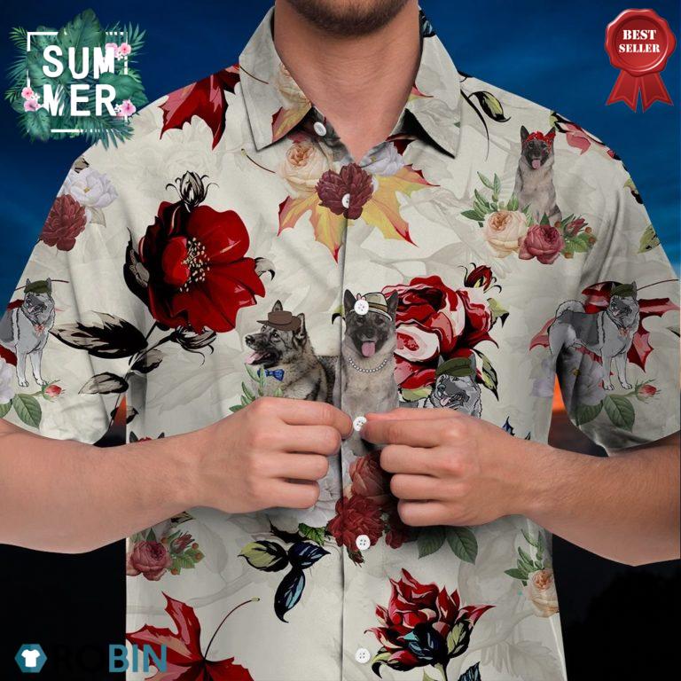 Norwegian Elkhound Hawaiian Shirt