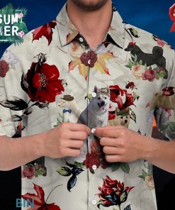 Norwegian Buhund Hawaiian Shirt Norwegian Buhund Hawaiian Shirt