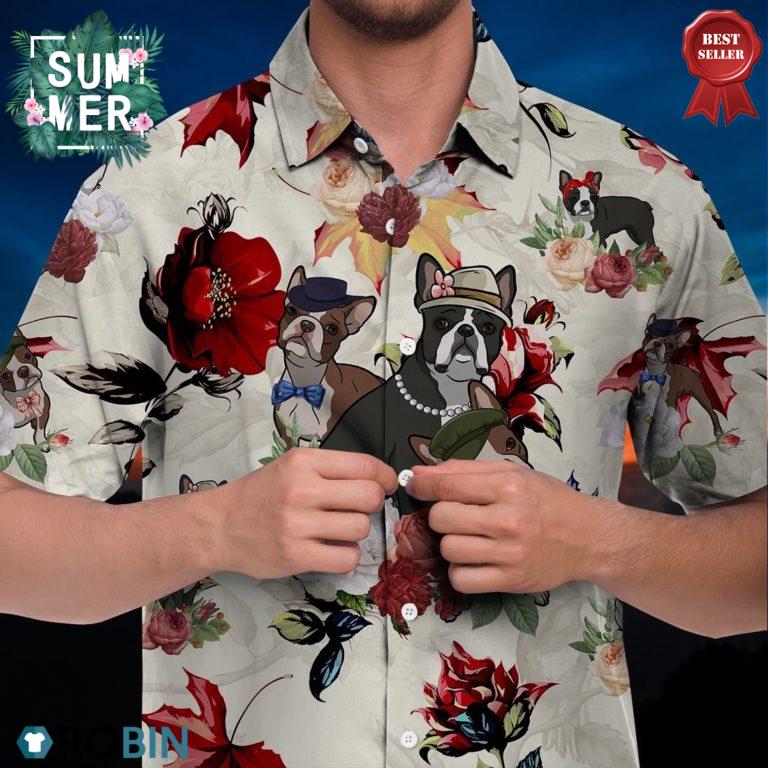Boston Terrier Hawaiian Shirt