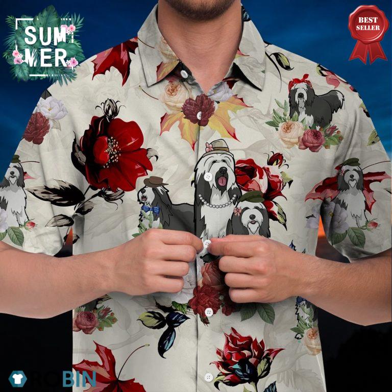 Bearded Collie Hawaiian Shirt