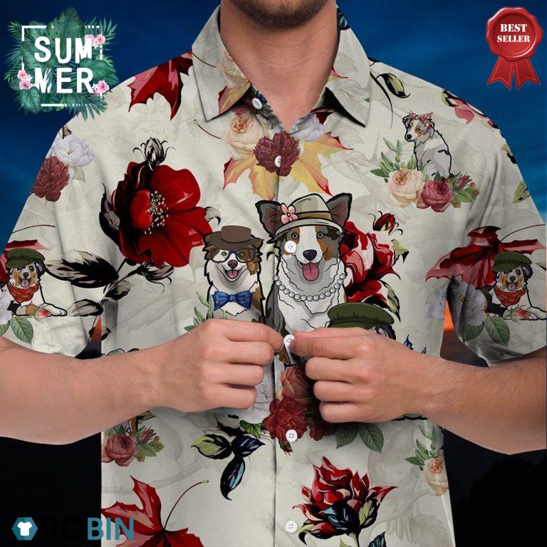 Australian Shepherd Hawaiian Shirt