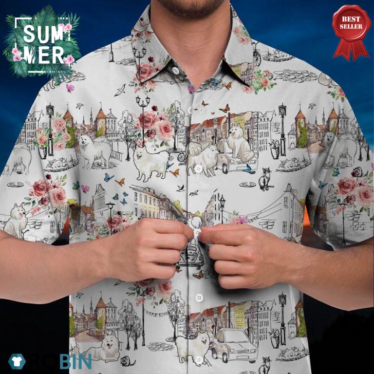 American Eskimo Hawaiian Shirt