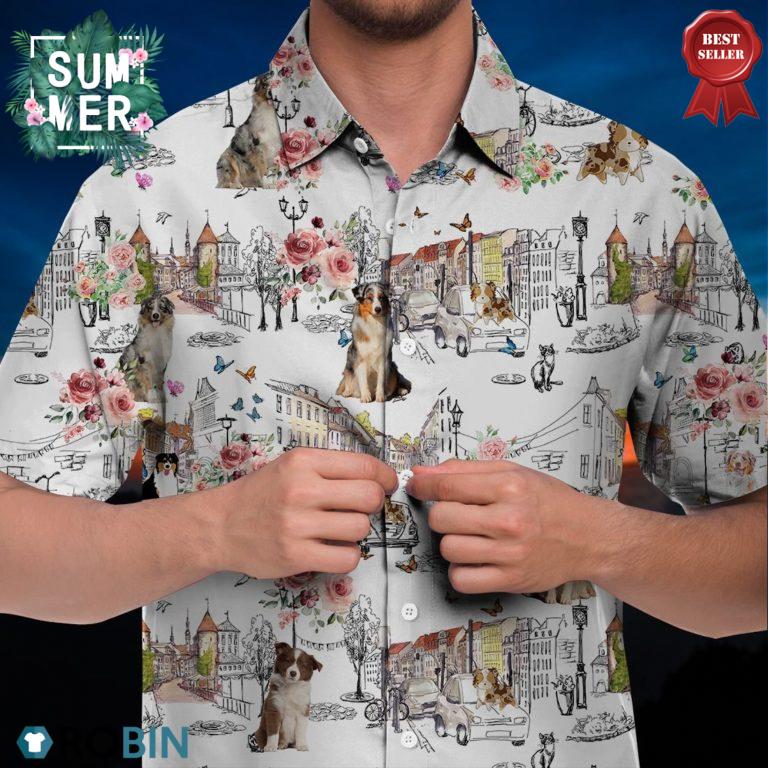 Australian Shepherd Hawaiian Shirt