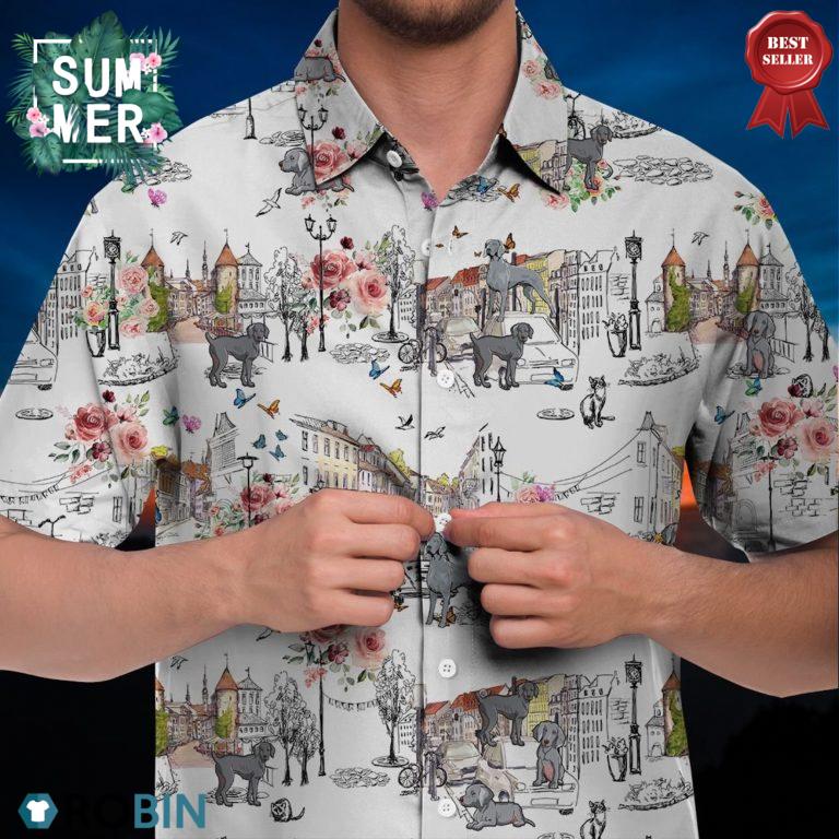 Weimaraner Hawaiian Shirt, Beach Shirt