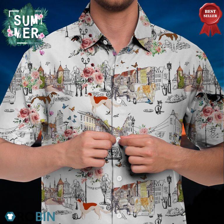 Borzoi Hawaiian Shirt, Aloha Shirt
