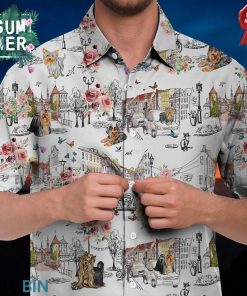 Silky Terrier Hawaiian Shirt, Summer Beach Shirt