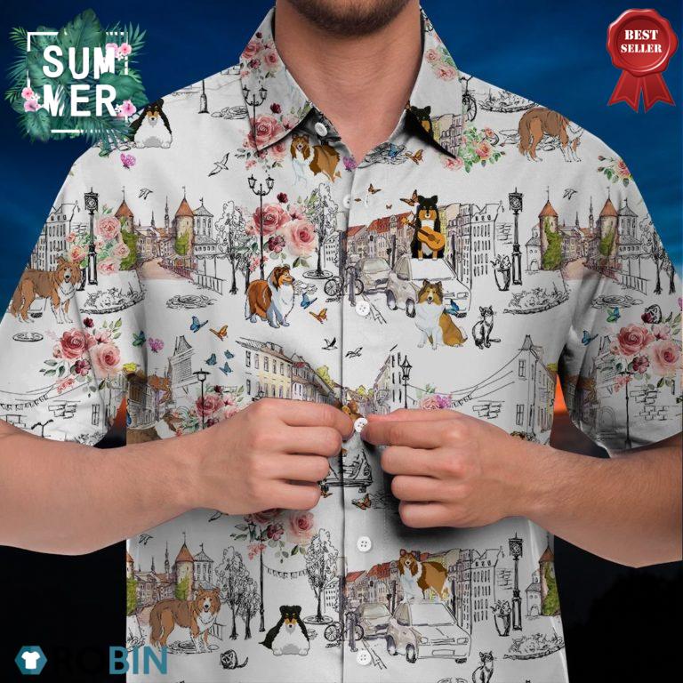 Shetland Sheepdog Hawaiian Shirt