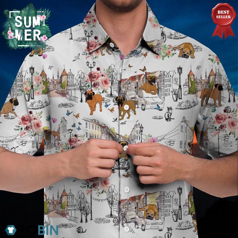 Bullmastiff Hawaiian Shirt, Beach Shirt