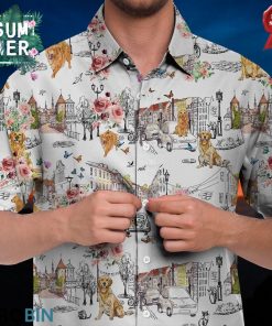Golden Retriever Hawaiian Shirt