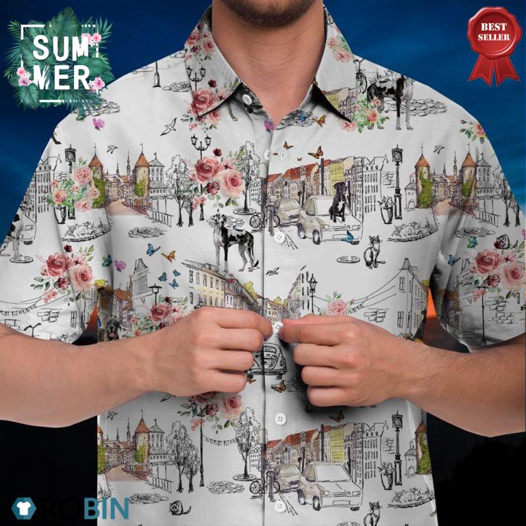 Great Dane Hawaiian Shirt