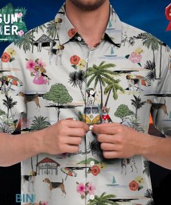 American Foxhound Hawaiian Shirt Hawaii Beach Retro