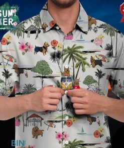 Australian Terrier Hawaiian Shirt Hawaii Beach Retro