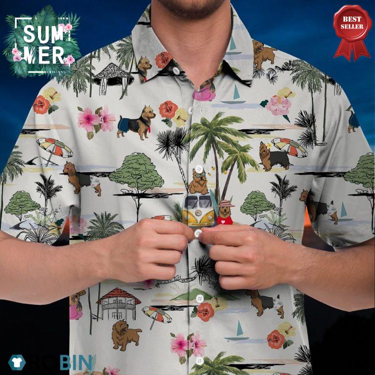 Australian Terrier Hawaiian Shirt Hawaii Beach Retro