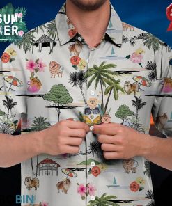 German Spitz Hawaiian Shirt Hawaii Beach Retro