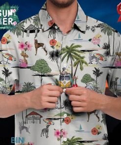 Italian GreyHound Hawaiian Shirt Hawaii Beach Retro