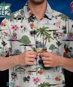 Keeshond Hawaiian Shirt Hawaii Beach Retro