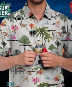 Norwegian Buhund Hawaiian Shirt Hawaii Beach Retro Norwegian Buhund Hawaiian Shirt Hawaii Beach Retro