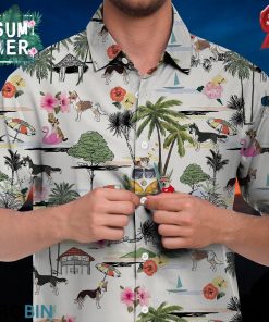 Norwegian Lundehund Hawaiian Shirt Hawaii Beach Retro Norwegian Lundehund Hawaiian Shirt Hawaii Beach Retro