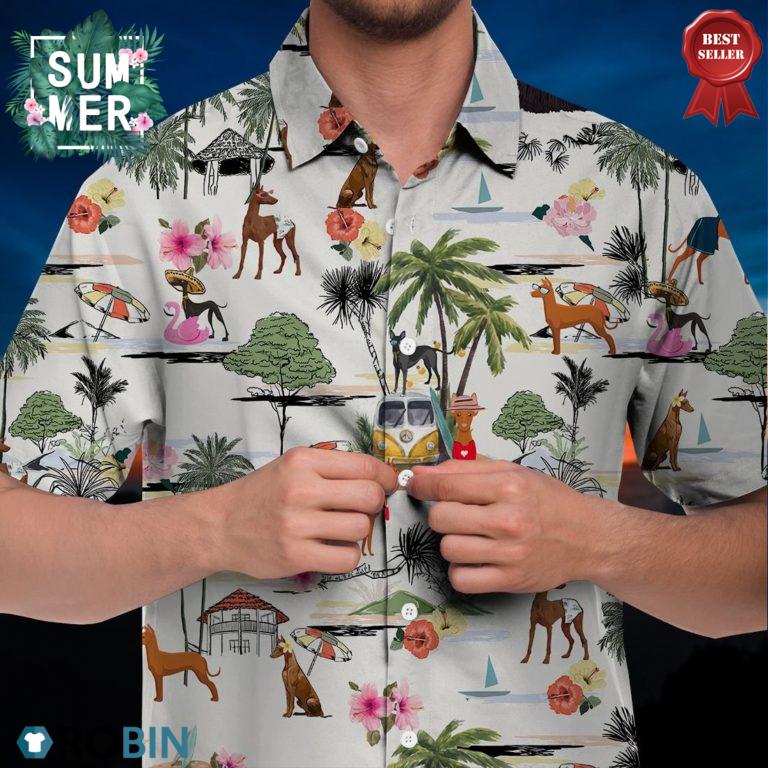Pharaoh Hound Hawaiian Shirt Hawaii Beach Retro