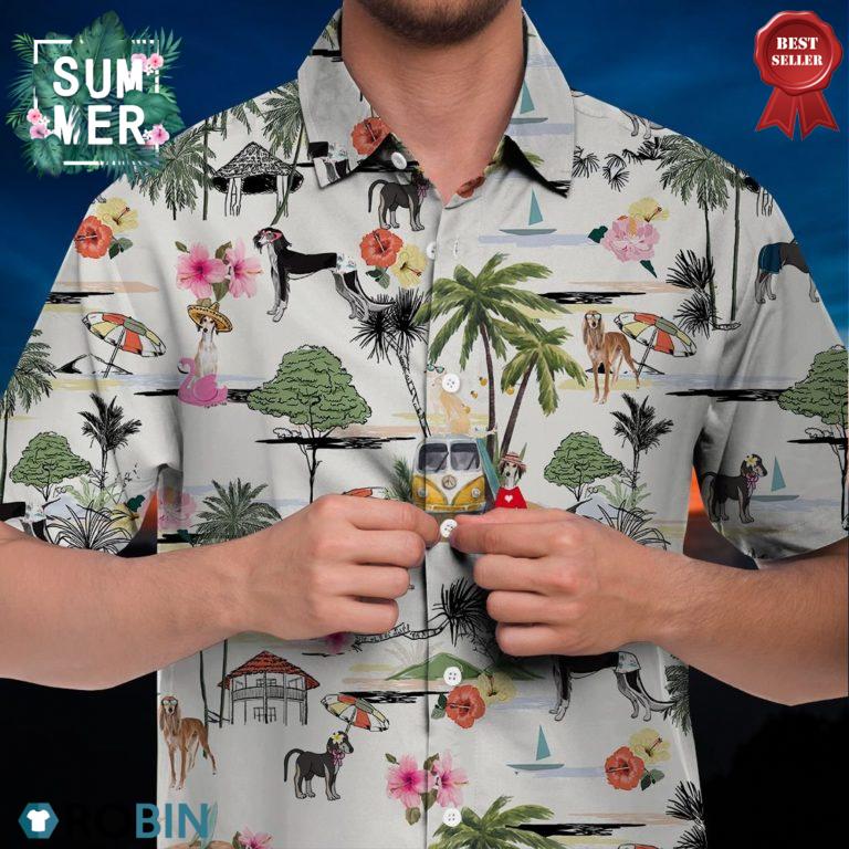 Saluki Hawaiian Shirt Hawaii Beach Retro