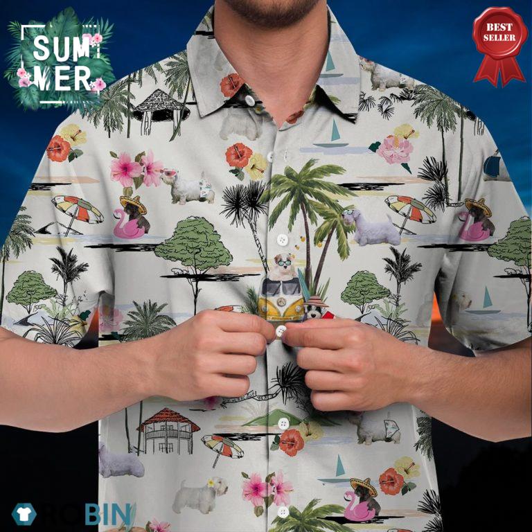 Sealyham Terrier Hawaiian Shirt Hawaii Beach Retro
