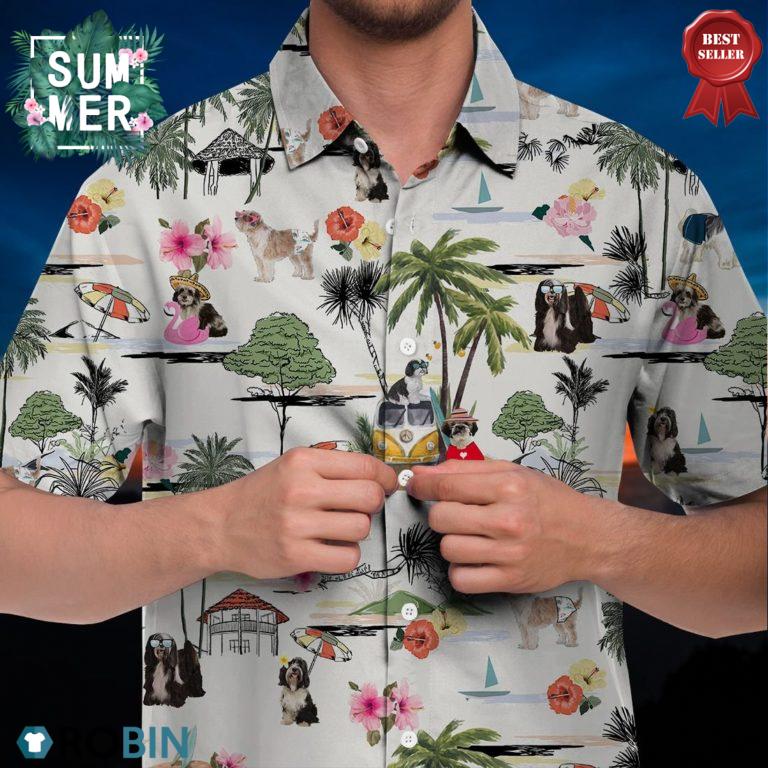 Tibetan Terrier Hawaiian Shirt Hawaii Beach Retro