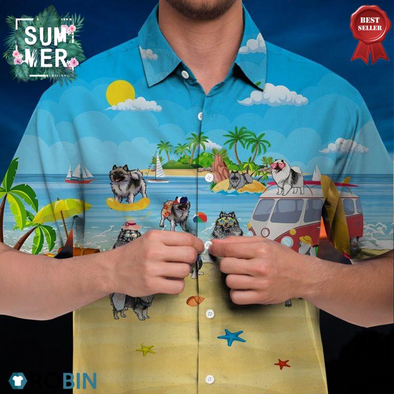 Keeshond Hawaiian Shirt, Beach Shirt