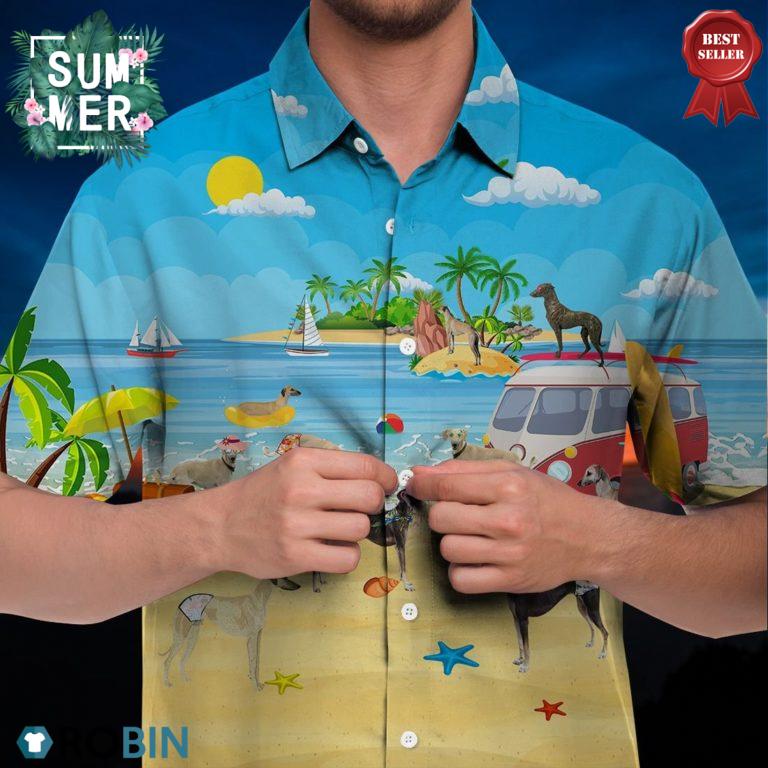 Sloughi Hawaiian Shirt, Beach Shirt