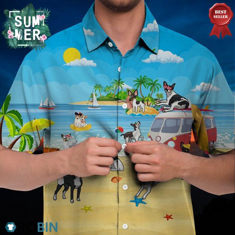 Rat Terrier Hawaiian Shirt, Beach Shirt