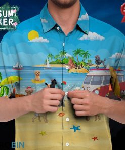 Poodle Hawaiian Shirt, Summer Beach Shirt