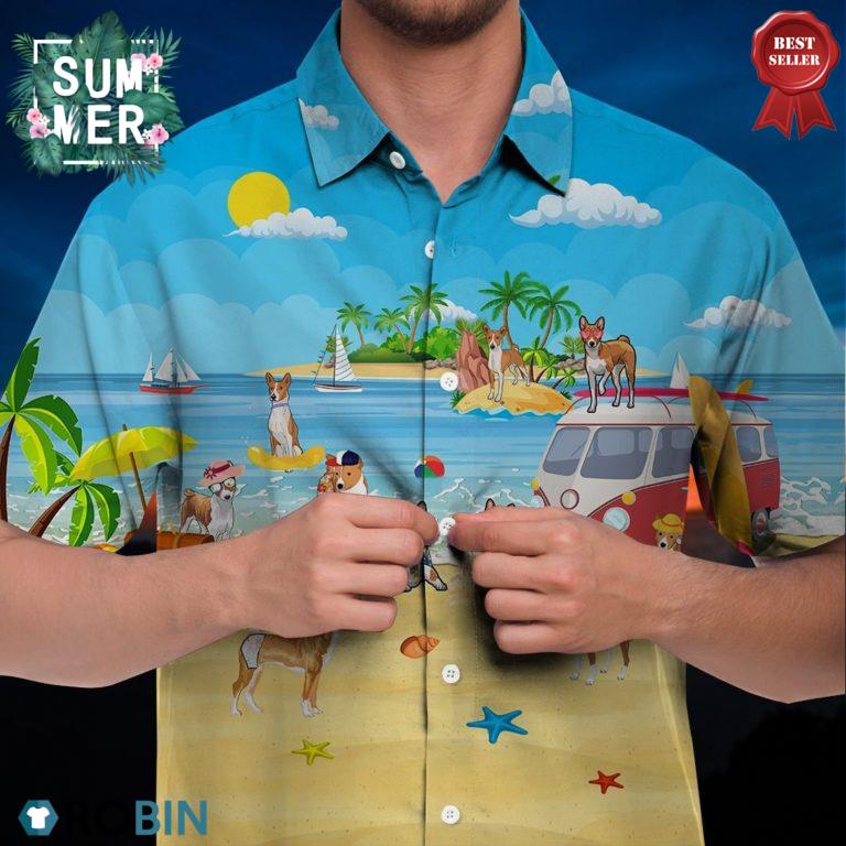 Basenji Hawaiian Shirt, Summer Beach Shirt