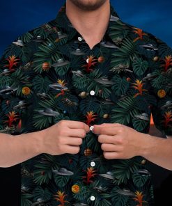 Hawaiian Spaceship Hawaiian Shirt, Aloha Shirt