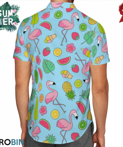 3D Flamingo Aloha Shirt