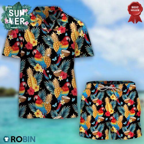 Summer Macaw And Fruits Hawaiian Shirt RobinPlaceFabrics Reviews on
