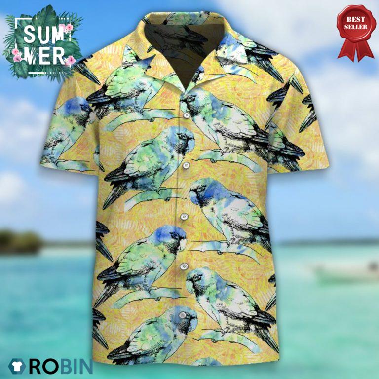 Summer Tropical Parrots Aloha Shirt