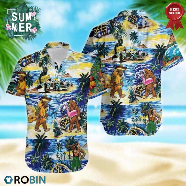 Bigfoot Hawaiian Shirt, Aloha Shirt
