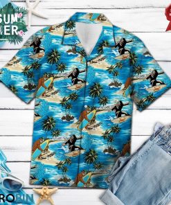 Bigfoot Hawaiian Shirt, Bigfoot Aloha Shirt